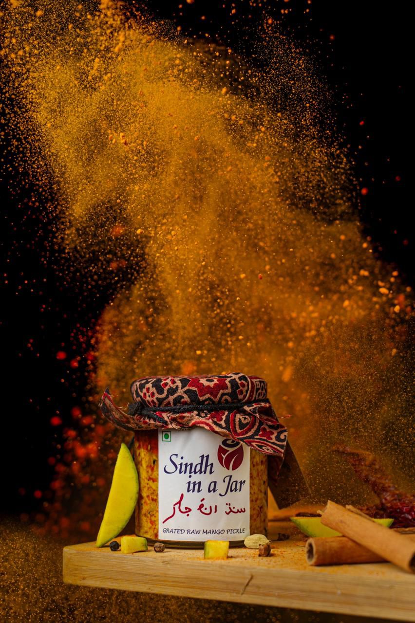 Sindh in a jar - Grated Raw Mango Pickle a.k.a Potli / Beendi/ Gathri Pickle