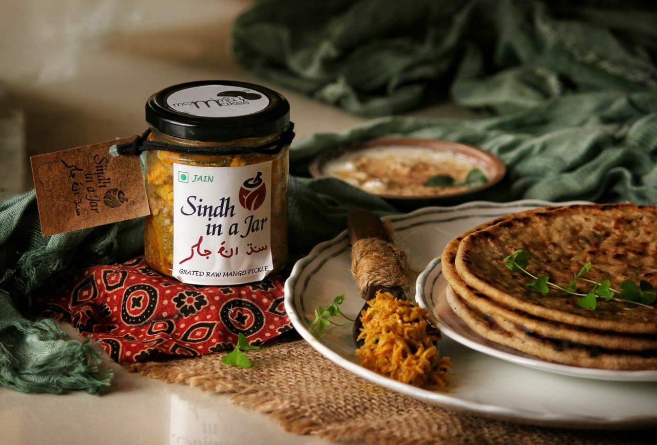 Sindh in a jar - Grated Raw Mango Pickle a.k.a Potli / Beendi/ Gathri Pickle